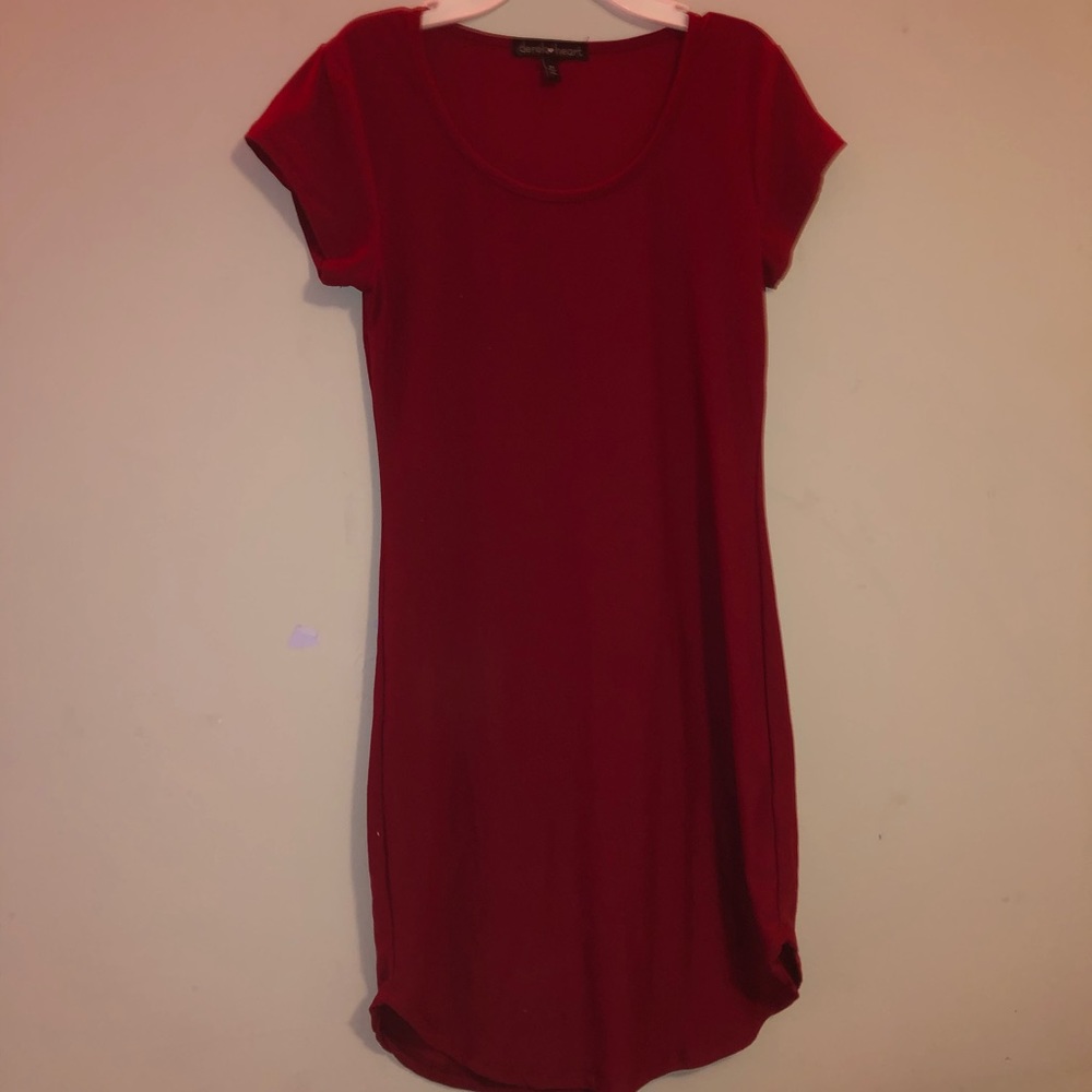 Derek Heart magenta t-shirt dress
